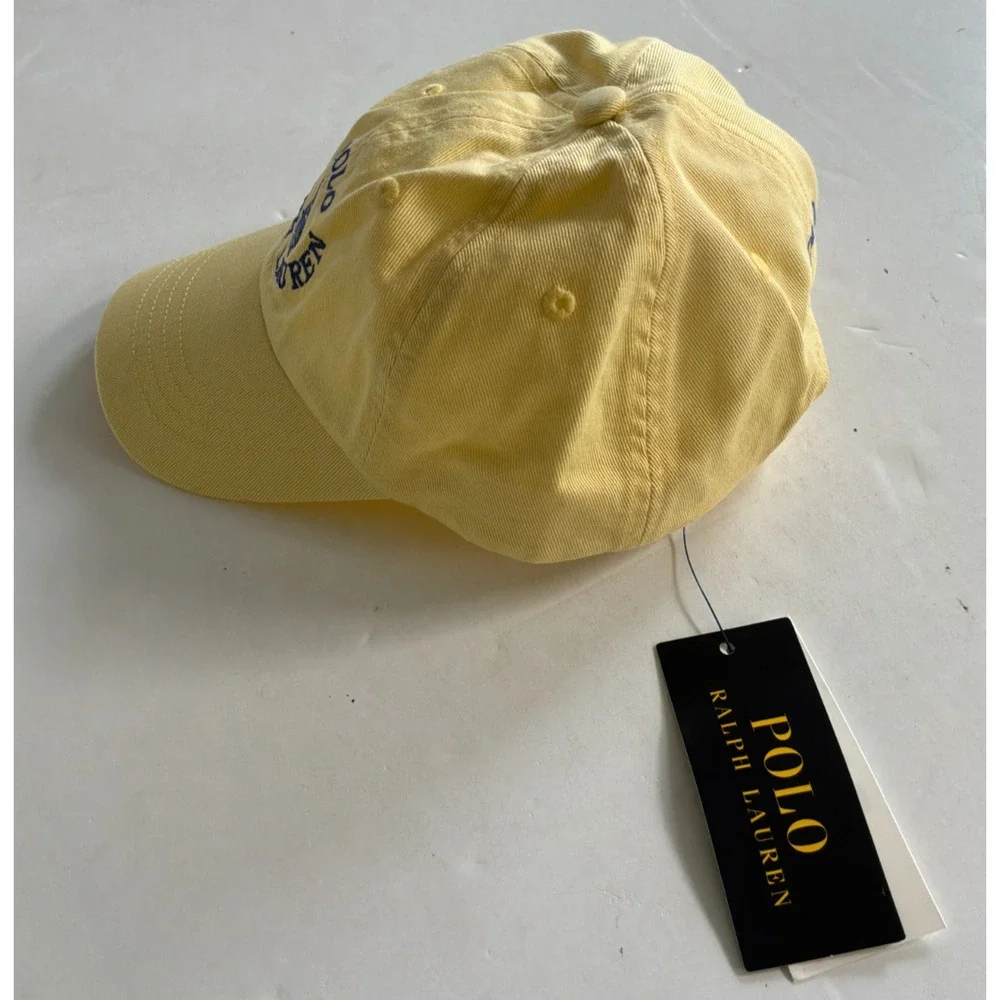 Polo Ralph Lauren Toddler Sailboat Baseball Cap Yellow Cotton Adjustable Hat